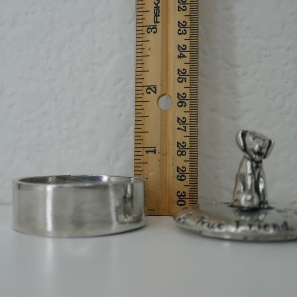 Pawprints on Your Heart Puppy Dog Keepsake Trinket Wish Box Pewter Basic Edition - Picture 4 of 10